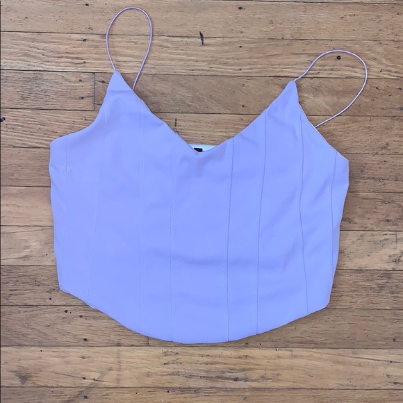 Missguided Tops - Lavender crop top